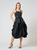 Side Trim Detail Gather Skirt SKIRT Gracia Fashion 