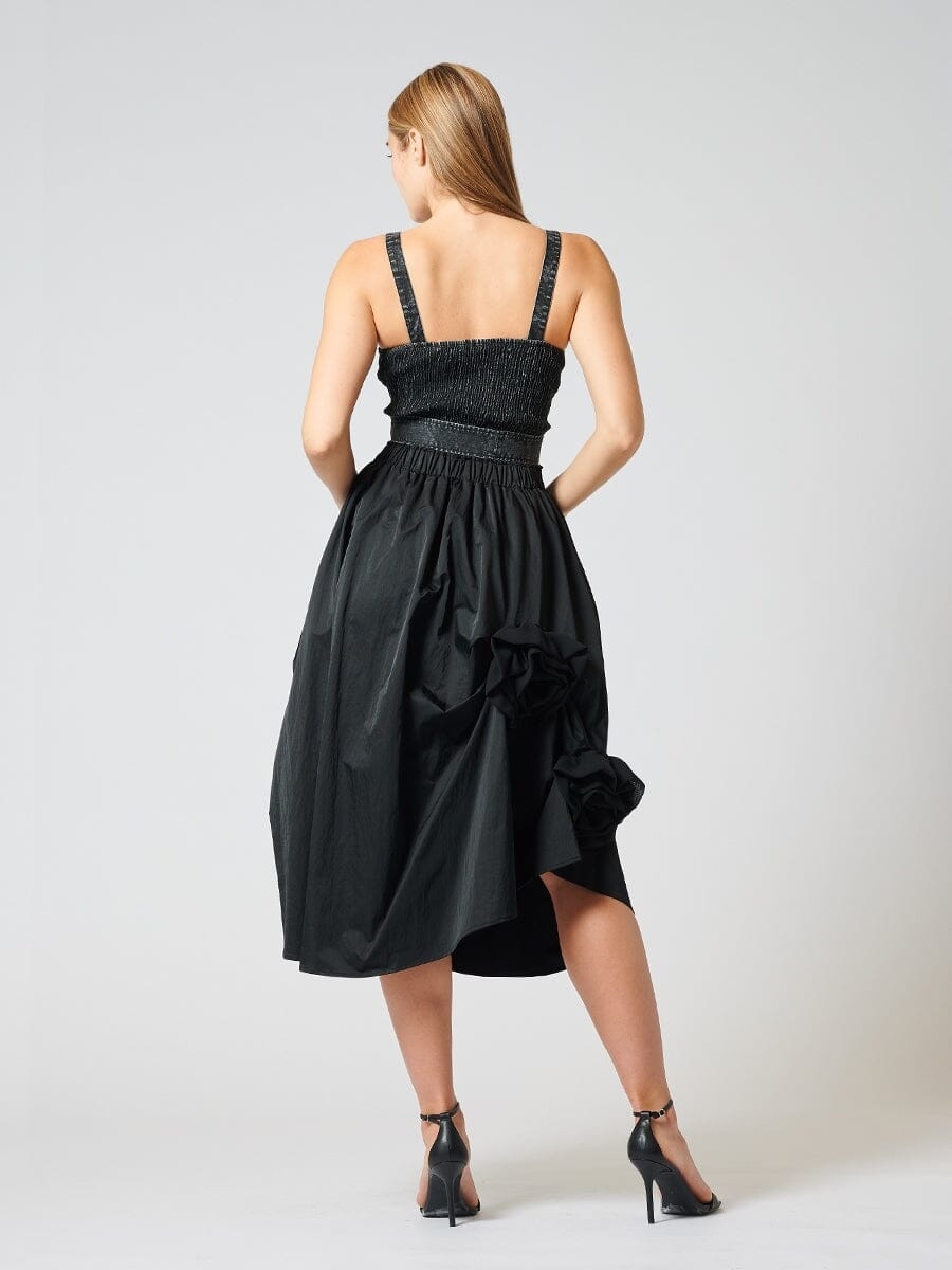 Side Trim Detail Gather Skirt – Gracia Fashion