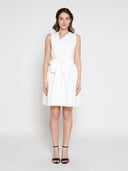 Sleeveless Cocktail Dress DRESS Gracia Fashion WHITE S 