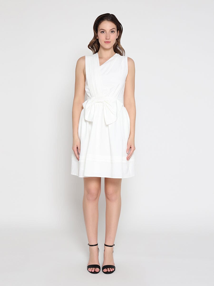 Sleeveless Cocktail Dress DRESS Gracia Fashion WHITE S 