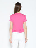 Sleeveless Flower Applique Sharp Asymmetrical Top TOP Gracia Fashion 