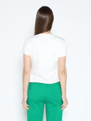 Sleeveless Flower Applique Sharp Asymmetrical Top TOP Gracia Fashion 