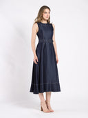 Sleeveless Long Dress With Belt DRESS Gracia Fashion 