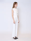 Sleeveless Pinched Front Sharp Asymmetrical Top TOP Gracia Fashion 