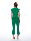 Sleeveless Pinched Front Sharp Asymmetrical Top TOP Gracia Fashion 