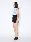 Sleeveless Ruffle Front Top Gracia Fashion 