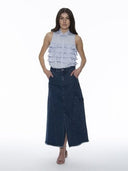 Sleeveless Rupple Front Top TOP Gracia Fashion 