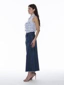 Sleeveless Rupple Front Top TOP Gracia Fashion 