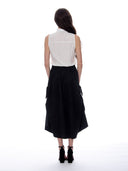 Sleeveless Rupple Front Top TOP Gracia Fashion 