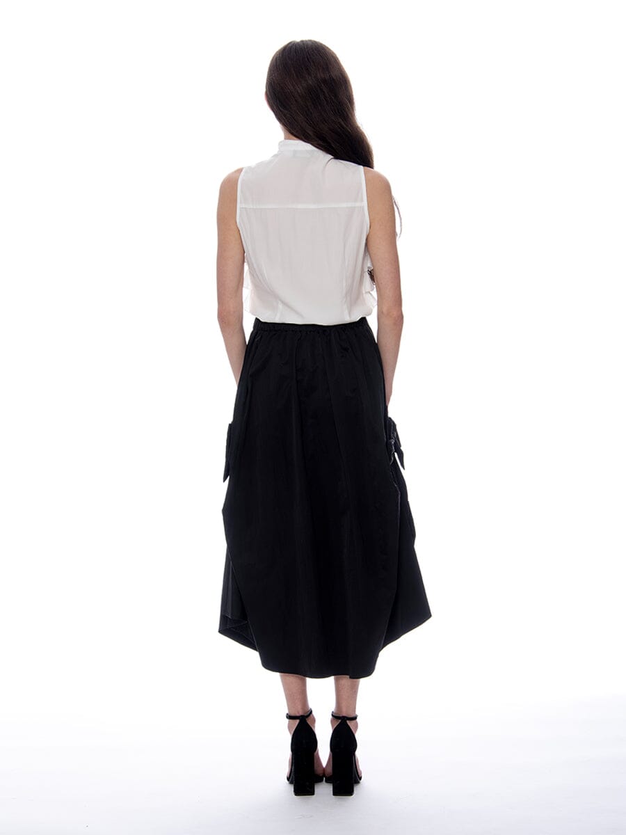 Sleeveless Rupple Front Top TOP Gracia Fashion 