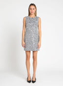 Sleeveless Sequin Embellished Dress DRESS Gracia Fashion GREY S 
