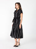 Sleeveless Shirt Collar Belt Dress DRESS Gracia Fashion 