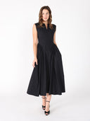 Sleeveless Side Gathered Maxi Dress DRESS Gracia Fashion 