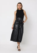 Sleeveless Tie Detail Front Midi-Dress DRESS Gracia Fashion 