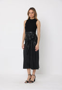 Sleeveless Tie Detail Front Midi-Dress DRESS Gracia Fashion 