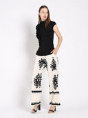 Sleeveless Top with Shirring Detail Peplum Top TOP Gracia Fashion 