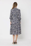 Smocked Shell Print Maxi Dress DRESS Gracia Fashion 