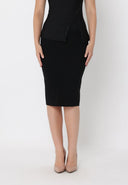 Solid Bodycon Pencil High Waist Bandage Skirt SKIRT Gracia Fashion BLACK S 