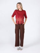 Solid bottom lace tshirt TOP Gracia Fashion 