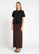 Solid Bottom & Sleeve Lace Detail Top TOP Gracia Fashion 