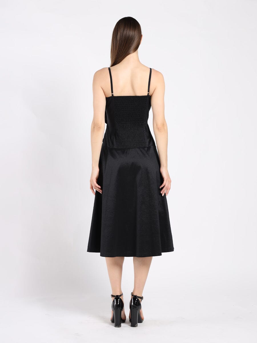 Spaghetti Strap Bow Detailed Midi Dress DRESS Gracia Fashion 