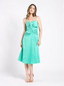 Spaghetti Strap Bow Detailed Midi Dress DRESS Gracia Fashion 