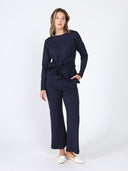 Spangle Detail on The Waist Pants SET Gracia Fashion 