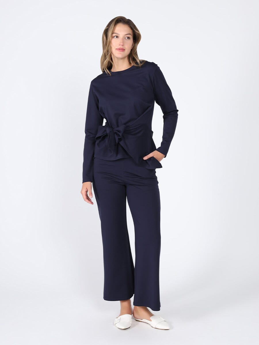 Spangle Detail on The Waist Pants SET Gracia Fashion 