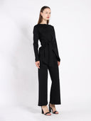 Spangle Detail on The Waist Pants SET Gracia Fashion 