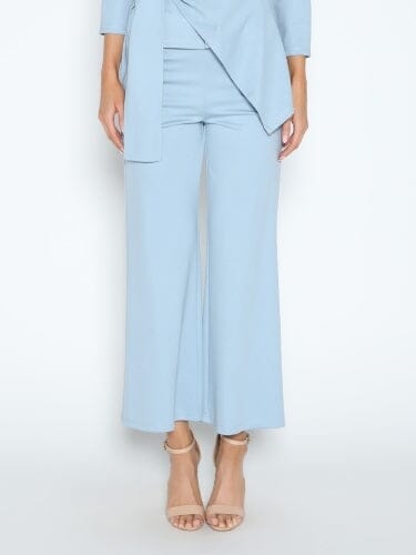 Spangle Detail on The Waist Pants SET Gracia Fashion BLUE S 