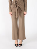 Spangle Detail on The Waist Pants SET Gracia Fashion L/BROWN S 