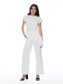 Spanx Wide Leg Pants With Elastic Back SET Gracia Fashion 