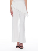 Spanx Wide Leg Pants With Elastic Back SET Gracia Fashion WHITE S 