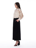 Statement Collar Puff Sleeve Button Down Top TOP Gracia Fashion 