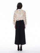 Statement Collar Puff Sleeve Button Down Top TOP Gracia Fashion 
