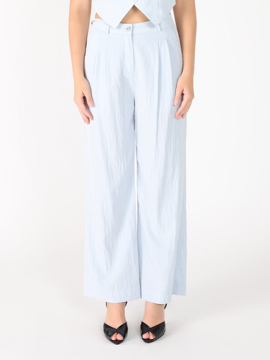 Straight Fit Casual Pants SET Gracia Fashion L/BLUE S 