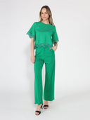 Straight leg casual pants PANTS Gracia Fashion 