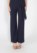 Straight leg casual pants PANTS Gracia Fashion NAVY S 