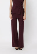 Straight Leg Casual Pants PANTS Gracia Fashion PLUM S 