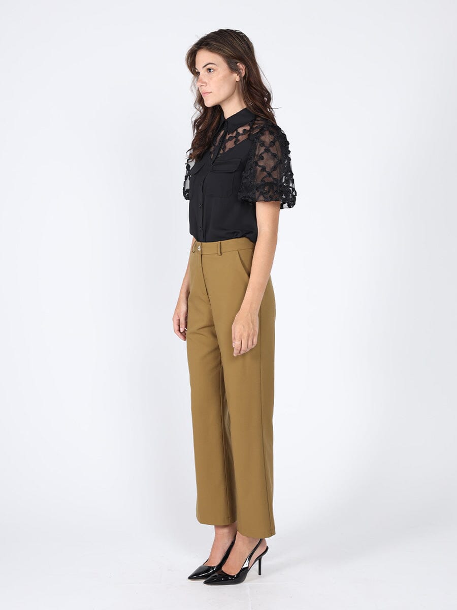 Straight Leg Dress Pants PANTS Gracia Fashion 