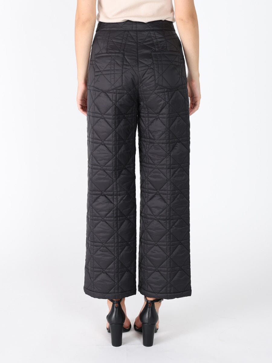 Straight Leg Quilted Puffer Pants PANTS Gracia Fashion 