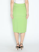 Strap Waist Detail Slit Midi H-Line Skirt SKIRT Gracia Fashion 