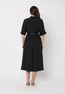 Stripe Pattern Dolman Sleeve Front Button Down Dre DRESS Gracia Fashion 