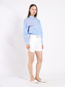 Striped button-up shirt with an asymmetric pattern TOP Gracia Fashion 