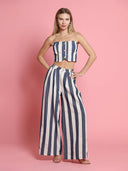 Stripped wide leg pant PANTS Gracia Fashion 