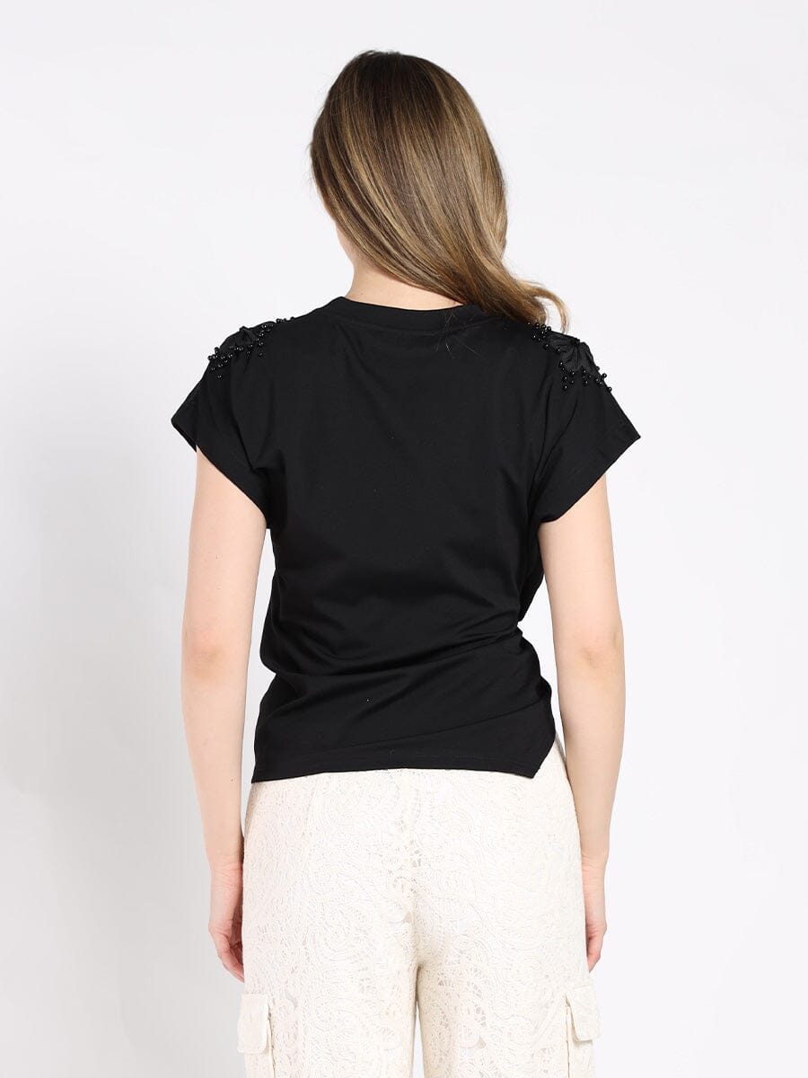 T-Shirt with Drape Front TOP Gracia Fashion 
