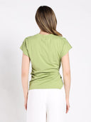T-Shirt with Drape Front TOP Gracia Fashion 