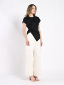T-Shirt with Drape Front TOP Gracia Fashion 