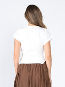 T-Shirt with Drape Front TOP Gracia Fashion 