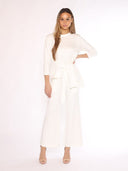 Thick Long Sleeve Shirt with Waist Tie SET Gracia Fashion 